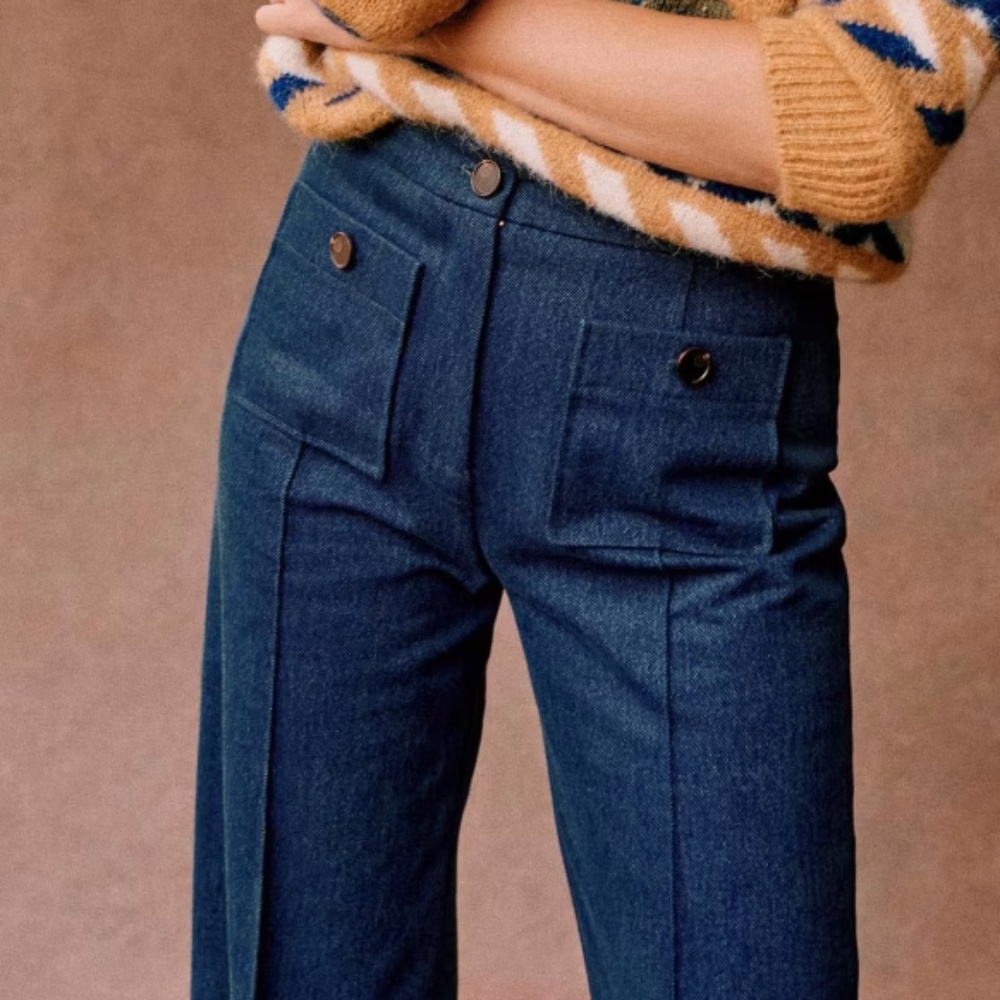 Sézane denim Dan trousers (EU 36 / US 4)